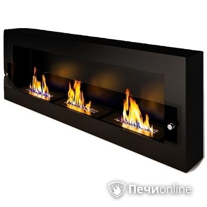 Биокамин ЭкоЛайф Fire Line Glass black burgundy в Миассе